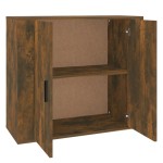 vidaXL Dulap, stejar fumuriu, 80x33x70 cm, lemn compozit