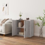 vidaXL Dulap, gri sonoma, 80x33x70 cm, lemn compozit vidaXL Dulap, gri sonoma, 80x33x70 cm, lemn compozit