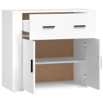 vidaXL Dulap, alb, 80x33x70 cm, lemn prelucrat