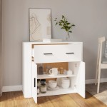 vidaXL Dulap, alb, 80x33x70 cm, lemn prelucrat