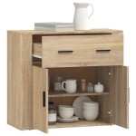 vidaXL Dulap, stejar sonoma, 80x33x70 cm, lemn compozit vidaXL Dulap, stejar sonoma, 80x33x70 cm, lemn compozit