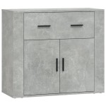 vidaXL Dulap, gri beton, 80x33x70 cm, lemn prelucrat
