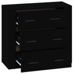 vidaXL Dulap, negru, 80x33x70 cm, lemn prelucrat