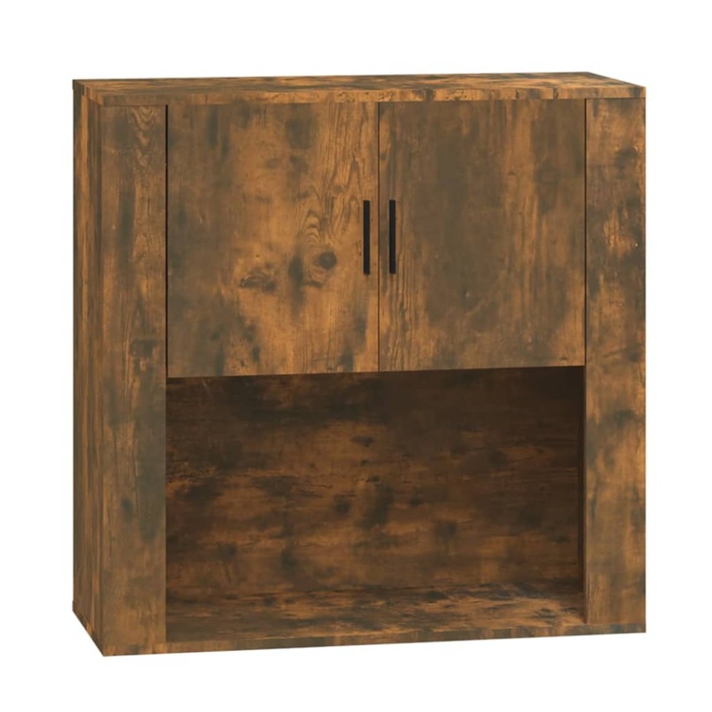 vidaXL Dulap de perete, stejar fumuriu, 80x33x80 cm, lemn prelucrat