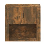 vidaXL Dulap de perete, stejar fumuriu, 80x33x80 cm, lemn prelucrat