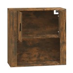 vidaXL Dulap de perete, stejar fumuriu, 80x33x80 cm, lemn prelucrat