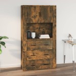 vidaXL Dulap de perete, stejar fumuriu, 80x33x80 cm, lemn prelucrat