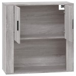 vidaXL Dulap de perete, gri sonoma,80x33x80 cm, lemn prelucrat vidaXL Dulap de perete, gri sonoma,80x33x80 cm, lemn prelucrat