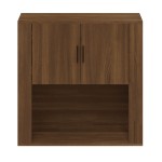 vidaXL Dulap de perete, stejar maro,80x33x80 cm, lemn prelucrat