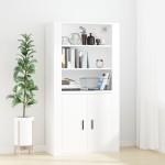 vidaXL Dulap de perete, alb, 80x33x80 cm, lemn prelucrat vidaXL Dulap de perete, alb, 80x33x80 cm, lemn prelucrat