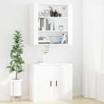 vidaXL Dulap de perete, alb, 80x33x80 cm, lemn prelucrat vidaXL Dulap de perete, alb, 80x33x80 cm, lemn prelucrat