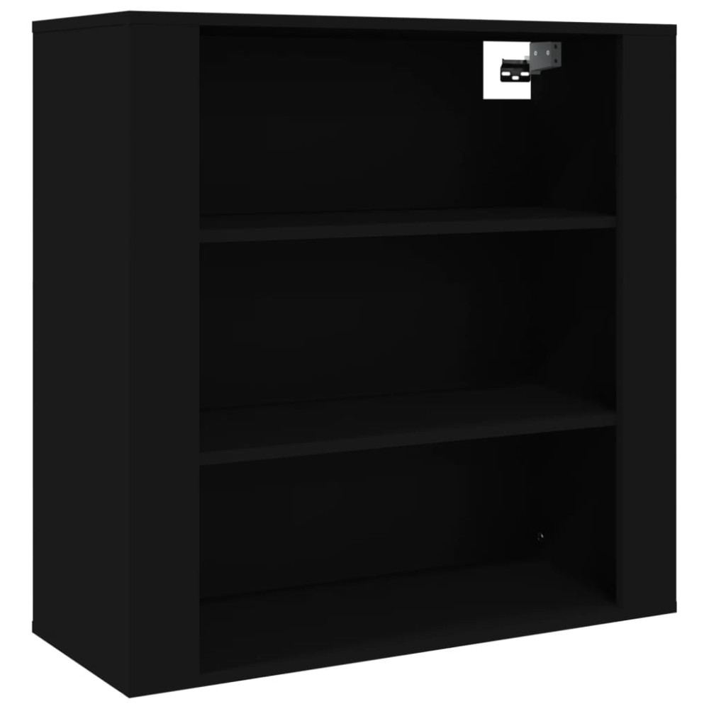 vidaXL Dulap de perete, negru, 80x33x80 cm, lemn prelucrat