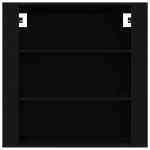 vidaXL Dulap de perete, negru, 80x33x80 cm, lemn prelucrat