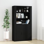 vidaXL Dulap de perete, negru, 80x33x80 cm, lemn prelucrat