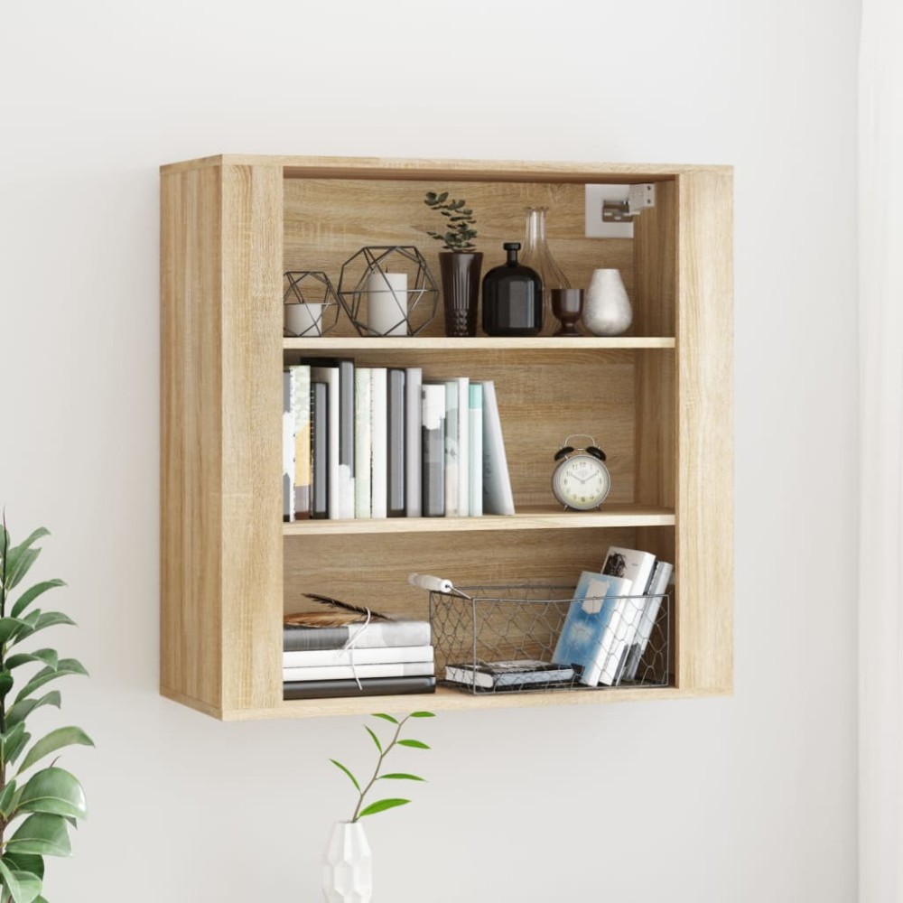 vidaXL Dulap de perete, stejar sonoma, 80x33x80 cm, lemn prelucrat