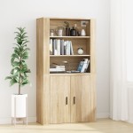 vidaXL Dulap de perete, stejar sonoma, 80x33x80 cm, lemn prelucrat