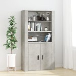 vidaXL Dulap de perete, gri beton, 80x33x80 cm, lemn prelucrat vidaXL Dulap de perete, gri beton, 80x33x80 cm, lemn prelucrat