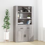 vidaXL Dulap de perete, gri sonoma,80x33x80 cm, lemn prelucrat vidaXL Dulap de perete, gri sonoma,80x33x80 cm, lemn prelucrat