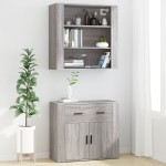 vidaXL Dulap de perete, gri sonoma,80x33x80 cm, lemn prelucrat vidaXL Dulap de perete, gri sonoma,80x33x80 cm, lemn prelucrat