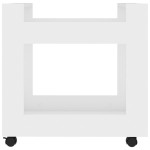vidaXL Cărucior de birou, alb, 60x45x60 cm, lemn prelucrat vidaXL Cărucior de birou, alb, 60x45x60 cm, lemn prelucrat