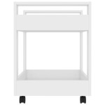 vidaXL Cărucior de birou, alb, 60x45x60 cm, lemn prelucrat vidaXL Cărucior de birou, alb, 60x45x60 cm, lemn prelucrat