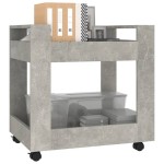 vidaXL Cărucior de birou, gri beton, 60x45x60 cm, lemn prelucrat