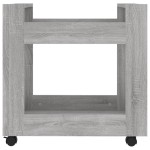 vidaXL Cărucior de birou, gri sonoma, 60x45x60 cm, lemn prelucrat