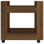 vidaXL Cărucior de birou, stejar maro, 60x45x60 cm, lemn prelucrat vidaXL Cărucior de birou, stejar maro, 60x45x60 cm, lemn prelucrat