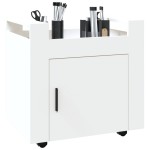 vidaXL Cărucior de birou, alb, 60x45x60 cm, lemn prelucrat vidaXL Cărucior de birou, alb, 60x45x60 cm, lemn prelucrat