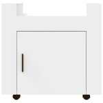 vidaXL Cărucior de birou, alb, 60x45x60 cm, lemn prelucrat vidaXL Cărucior de birou, alb, 60x45x60 cm, lemn prelucrat