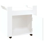 vidaXL Cărucior de birou, alb, 60x45x60 cm, lemn prelucrat vidaXL Cărucior de birou, alb, 60x45x60 cm, lemn prelucrat