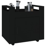 vidaXL Cărucior de birou, negru, 60x45x60 cm, lemn prelucrat