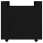 vidaXL Cărucior de birou, negru, 60x45x60 cm, lemn prelucrat