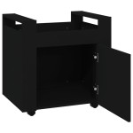 vidaXL Cărucior de birou, negru, 60x45x60 cm, lemn prelucrat