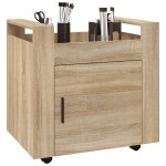 vidaXL Cărucior de birou, stejar sonoma, 60x45x60 cm, lemn prelucrat vidaXL Cărucior de birou, stejar sonoma, 60x45x60 cm, lemn prelucrat