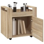 vidaXL Cărucior de birou, stejar sonoma, 60x45x60 cm, lemn prelucrat vidaXL Cărucior de birou, stejar sonoma, 60x45x60 cm, lemn prelucrat