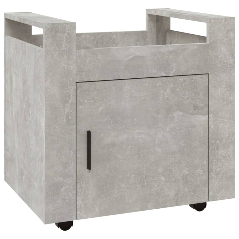 vidaXL Cărucior de birou, gri beton, 60x45x60 cm, lemn prelucrat