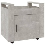 vidaXL Cărucior de birou, gri beton, 60x45x60 cm, lemn prelucrat vidaXL Cărucior de birou, gri beton, 60x45x60 cm, lemn prelucrat