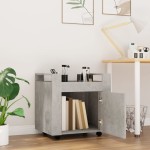 vidaXL Cărucior de birou, gri beton, 60x45x60 cm, lemn prelucrat vidaXL Cărucior de birou, gri beton, 60x45x60 cm, lemn prelucrat