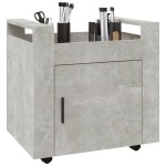 vidaXL Cărucior de birou, gri beton, 60x45x60 cm, lemn prelucrat vidaXL Cărucior de birou, gri beton, 60x45x60 cm, lemn prelucrat