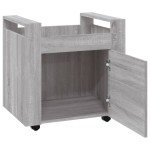 vidaXL Cărucior de birou, gri sonoma, 60x45x60 cm, lemn prelucrat
