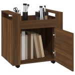 vidaXL Cărucior de birou, stejar maro, 60x45x60 cm, lemn prelucrat vidaXL Cărucior de birou, stejar maro, 60x45x60 cm, lemn prelucrat
