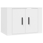 vidaXL Dulap TV cu montaj pe perete, alb, 57x34,5x40 cm vidaXL Dulap TV cu montaj pe perete, alb, 57x34,5x40 cm