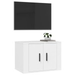 vidaXL Dulap TV cu montaj pe perete, alb, 57x34,5x40 cm vidaXL Dulap TV cu montaj pe perete, alb, 57x34,5x40 cm