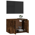 vidaXL Dulap TV montat pe perete, stejar fumuriu, 57x34,5x40 cm