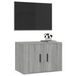 vidaXL Dulap TV montat pe perete, gri sonoma, 57x34,5x40 cm