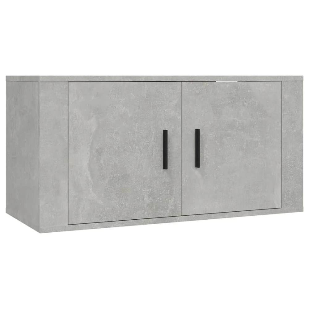 vidaXL Dulap TV montat pe perete, gri beton, 80x34,5x40 cm