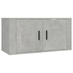 vidaXL Dulap TV montat pe perete, gri beton, 80x34,5x40 cm