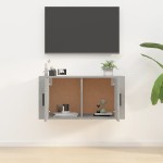 vidaXL Dulap TV montat pe perete, gri beton, 80x34,5x40 cm