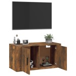 vidaXL Dulap TV montat pe perete, stejar fumuriu, 80x34,5x40 cm
